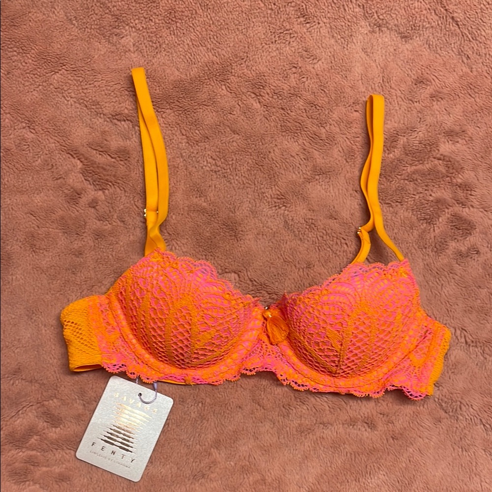 Savage X Fenty Stranded In Lace Crochet Balconette Bra